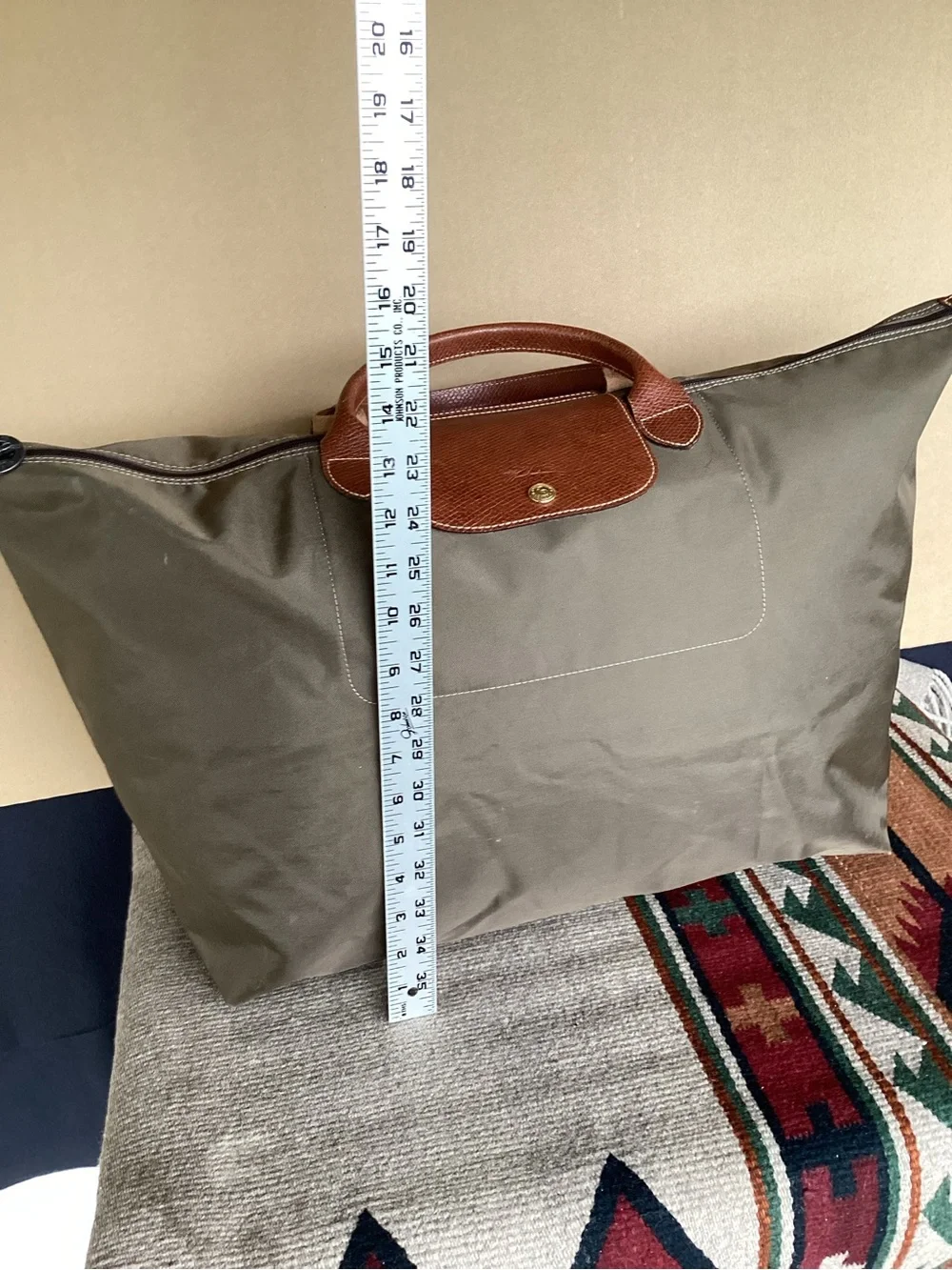 Longchamp Le Pliage Paris travel bag green tote bag